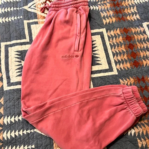 Adidas Pink Fleece Jogger Sweatpants - Picture 9 of 10